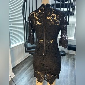 $35 Dress Sale! Lulu’s Fine Romance Black Lace Shealth Dress
